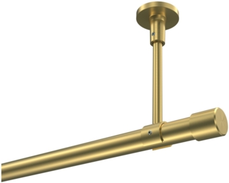 Gardinenstangen-Set Sonette Santo 160 cm, 1-läufig, 20 mm Ø Messing-Optik