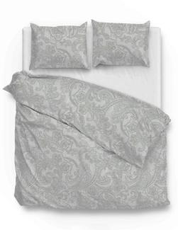 Zo! Home Cotton Bettwäsche 200x200 Paisley di Lino Dove grey silber grau meliert