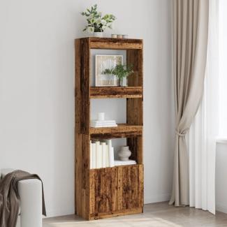 vidaXL Highboard Altholz-Optik 63x33x180 cm Holzwerkstoff 3309607