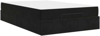 vidaXL Bettgestell mit Matratze mit Matratze 2 pcs Schwarz Samt 3399554