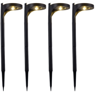 4er Set LED Solarleuchte, Up & Down, schwarz, Erdspieß, H 45 cm