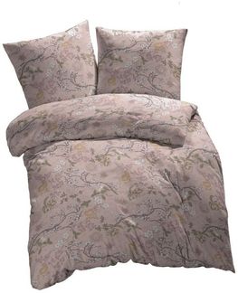 etérea Renforcé Bettwäsche Mikko Kirschblüten Rose 200x200 cm + 2Stk 80x80 cm