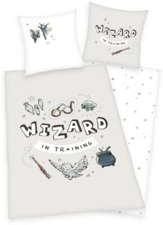 Herding Kinderbettwäsche Harry Potter Wende Bettwäsche Hogwarts Wizard 2tlg 135 x 200 cm