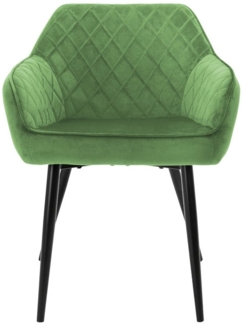 ML-DESIGN Polsterstuhl Esszimmerstühle mit Rücken- & Armlehne moderne Design Küchenstühle (6 St), Esstischstühle 6er Set Samt Bezug Salbei Wohnzimmerstuhl bis 120kg