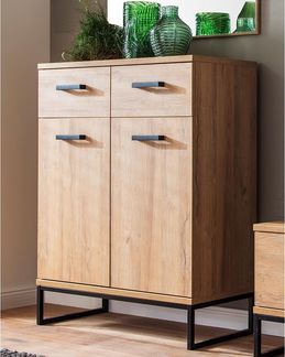 Schuhschrank >Torrent< in Grandson Oak Nachbildung - 81x104x38cm (BxHxT)