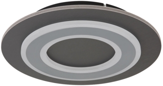 LED Deckenleuchte, Metall, Anthrazit, grau, 3000K, D 32 cm