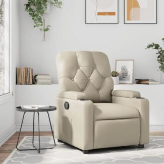 vidaXL Relaxsessel Creme Kunstleder 372504