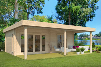 Fjordholz Gartenlounge Modell Oskar 70 Schwedenrot