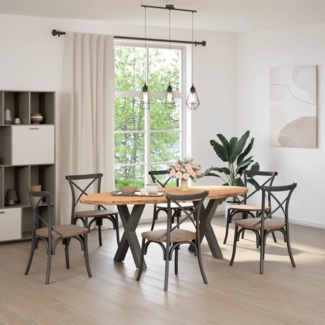 vidaXL Esstisch Hellbraun 220x100x74 cm Massivholz Eiche Oval 3305363