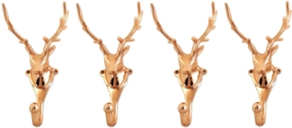Home affaire Wandhaken Wandgarderobe Kleiderhaken 4er SET Geweih in Kupfer Hirschgeweih, (Set, 4-St, 4), aus Aluminium