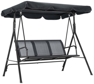 MCombo Hollywoodschaukel MCombo 3-Sitzer Hollywoodschaukel Gartenschaukel 8007, 3-Sitzer, outdoor, Gartenliege Schaukelbank, Schaukelbank mit Sonnendach