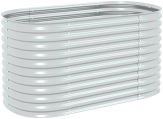 vidaXL Garten-Hochbeet 160x80x81 cm Verzinkter Stahl Silbern 45514