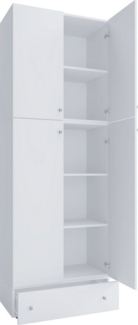 VCM Büroschrank Lona 917792 Weiß H. 200 x B. 70 x T. 39 cm