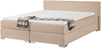 Boxspringbett 'President' Kunstleder, 180x200 cm, Beige