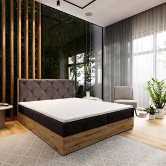 Masseno Boxbett FOSCO 160x200 cm mit Bonell Matratze und Topper