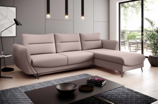 Salvatore Ecksofa mit Bettfunktion und Bettkasten – Zeitloses Design und hoher Komfort