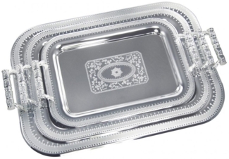 Kinghoff Kinghoff Set mit 3 Serviertabletts aus Stahl KH4744