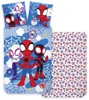 MARVEL Babybettwäsche Spydey Baby- / Kleinkinder Bettwäsche in Blau, 100x135 cm