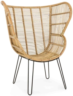 Sessel Estefan aus Rattan, Natur