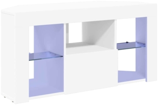 vidaXL Eck-LED-TV-Schrank Weiß 100 x 40 x 50 cm Holzwerkstoff 889795