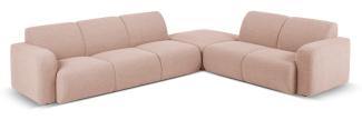 Micadoni Boucle Ecksofa Molino 6-Sitzer Rechts Boucle Puderrosa