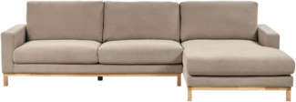 Linksseitiges Ecksofa SIGGARD Taupe Stoff