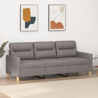 vidaXL 3-Sitzer-Sofa Braun 180 cm Stoff, Taupe, 198x80 cm