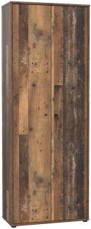 Aktenschrank >Tembi< in Old Wood Vintage - 73,7x197,5x34,8cm (BxHxT)