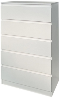 HTI-Living Kommode Kommode mit 5 grifflosen Schubladen Thekla Weiß (Stück, 1 St, 1 Kommode), Sideboard