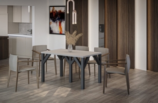 Endo-Moebel Kulissen-Esstisch XXL Dunaj 130-405cm ausziehbar erweiterbar extra groß 4m lang, für 10-12 Personen, breit, riesiger Designtisch, Funktionstisch modern