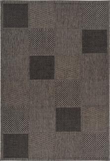 Kurzflorteppich Faleono 100 Taupe 80x150 cm