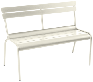 Luxembourg Sitzbank mit Rückenlehne Lehmgrau