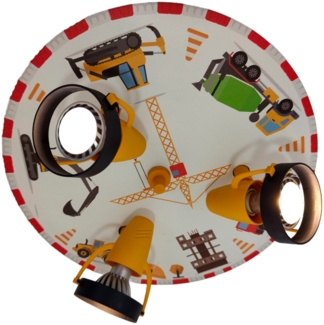 niermann Deckenstrahler Strahler Baustelle, ohne Leuchtmittel, 3 verstellbare Spots