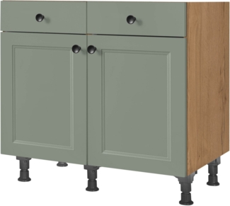 nobilia® Unterschrank "Cascada", vormontiert, Breite 90 cm, Soft-Close-Funktion bei den Schubkästen, inkl. höhenverstellbare Sockelfüße