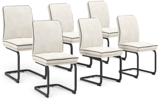 Freischwinger Eleganza Beige 6er Set Vicco