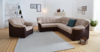 DOMO collection Ecksofa Sarafina zeitlos&bequem, optional mit Federkern, Breite 240cm, L-Form, wahlweise mit Bettfunktion