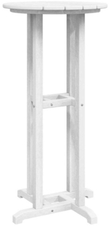 vidaXL Bartisch Weiß 55 x 55 x 107 cm HDPE 42006607