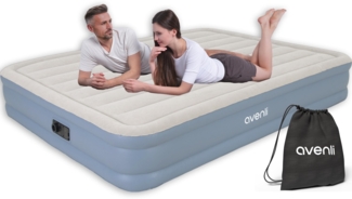Avenli selbstaufblasende Luftmatratze / Luftbett 203 x 152 x 33 cm mit eingebauter Pumpe