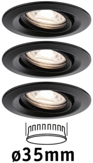 Paulmann 93083 Einbauleuchte Nova mini Coin Basisset schwarz 2700K schwenkbar