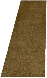 Hochflor Teppich Sima Läufer - 80x250 cm - Goldfarbe