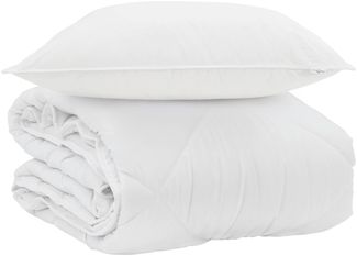 vidaXL Sommerdecke mit Kissen 2 pcs Weiß Mikrofaser 3376415