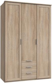 Drehtürenschrank >NADJA< (BxH: 135x208 cm) in EICHE SAEGERAU-NACHBILDUNG