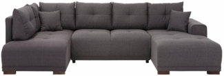 Home affaire Wohnlandschaft Viborg U-Form, mit Regal in der Armlehne, wahlweise mit Bettfunktion