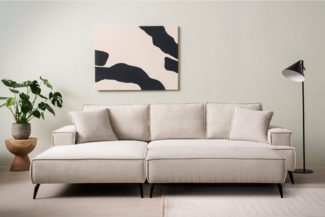 Home affaire Sitzgruppe TVINNU, Polsterecke L-Form, Schlaffunktion, mit Hocker, (Set), Set, stellbar zum Schlafsofa (Krokodilverbinder)