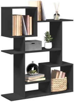 vidaXL Raumteiler-Bücherregal Schwarz 92x29x112 cm Holzwerkstoff 858121