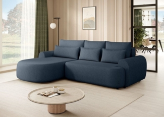 Beautysofa Ecksofa OLIVIO, Ecke gepolstert beige, mit Relaxfunktion, mit Bettkasten Bretie:266 cm, Die Lieferung beinhaltet die Lieferung in die Wohnung