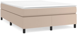vidaXL Boxspringbett Matratze Cappuccino-Braun 160x200 cm Kunstleder 3144619