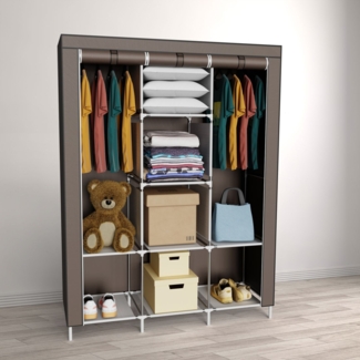 Coemo faltbarer Kleiderschrank 130 x 45 x 175 BRAUN
