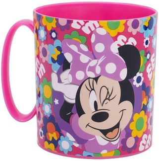 Disney Minnie Mouse Becher Mikrowellengeeigneter Kunststoffbecher 390 ml – Motivbecher für Kinder