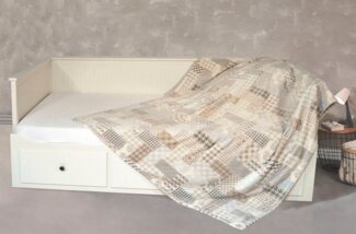 Wohndecke Kaschmirtouch, KiNZLER, elegantes Allover-Design, Kuscheldecke, bedruckt, 150x200 cm